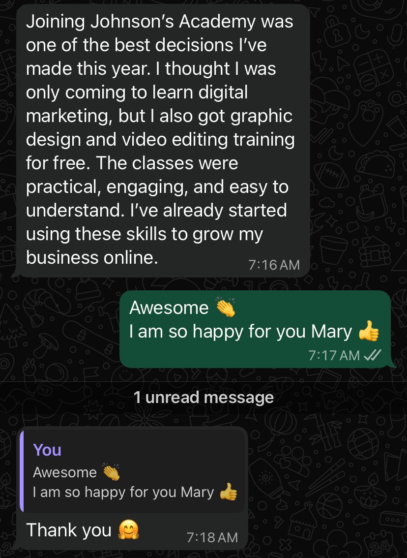 Student testimonial